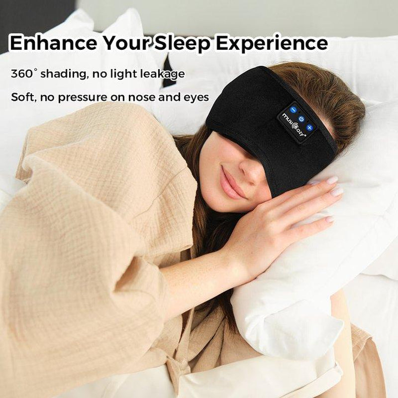 Bluetooth Sleep Mask Headphones – Blackout Eye Mask with Wireless HD Speakers for Side Sleepers & Relaxation